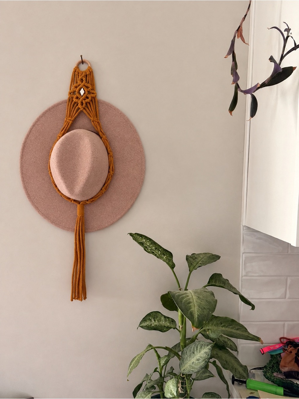 Macrame Hat Hanger